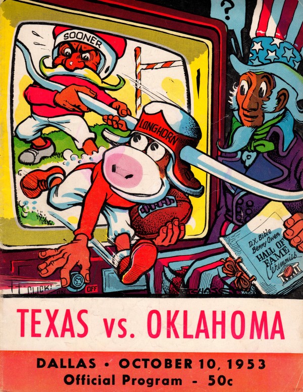 1953 Texas Longhorns vs. Oklahoma Sooners by Row One Brand